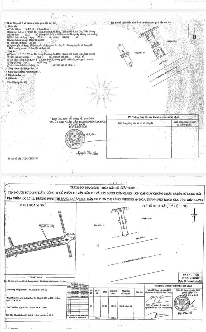 Nhà 3 Lầu Mặt Tiền Phan Thị Ràng, Rạch Giá - 125m² Sổ Hồng Chính Chủ