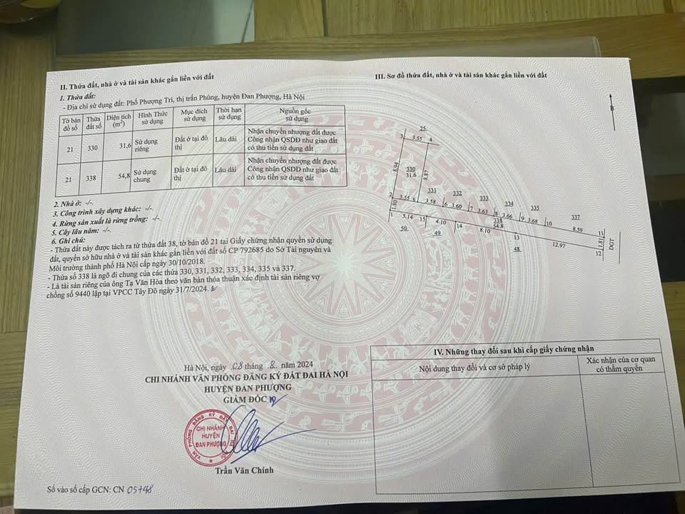 Đất nền Phùng, Đan Phượng 31.6m² - Sổ đỏ sẵn, giá 3 tỷ