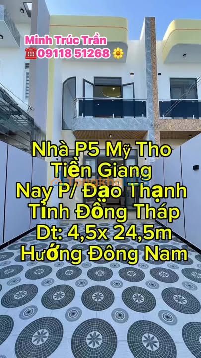 Nhà Phường 5 Mỹ Tho 110m² - 3.48 Tỷ, Full Nội Thất, Ô Tô Vào Nhà