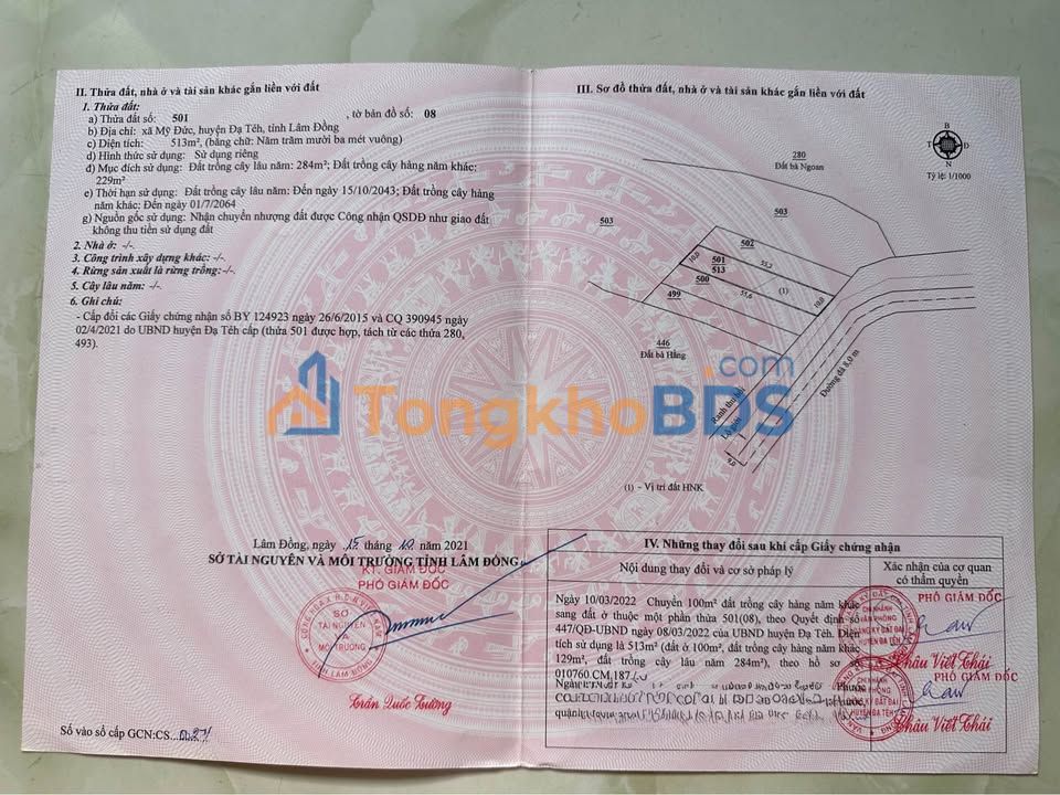 Đất Đạ Tẻh 3, Lâm Đồng 513m² Sổ Đỏ Sẵn Sàng - Giá 789 Triệu
