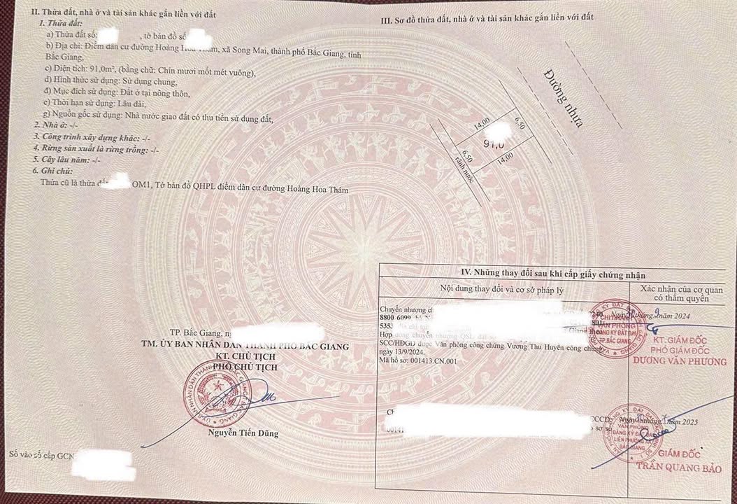 Đất nền 91m² mặt tiền 6.5m tại Chợ Cá Song Mai, Bắc Giang - Giá 4.3 tỷ