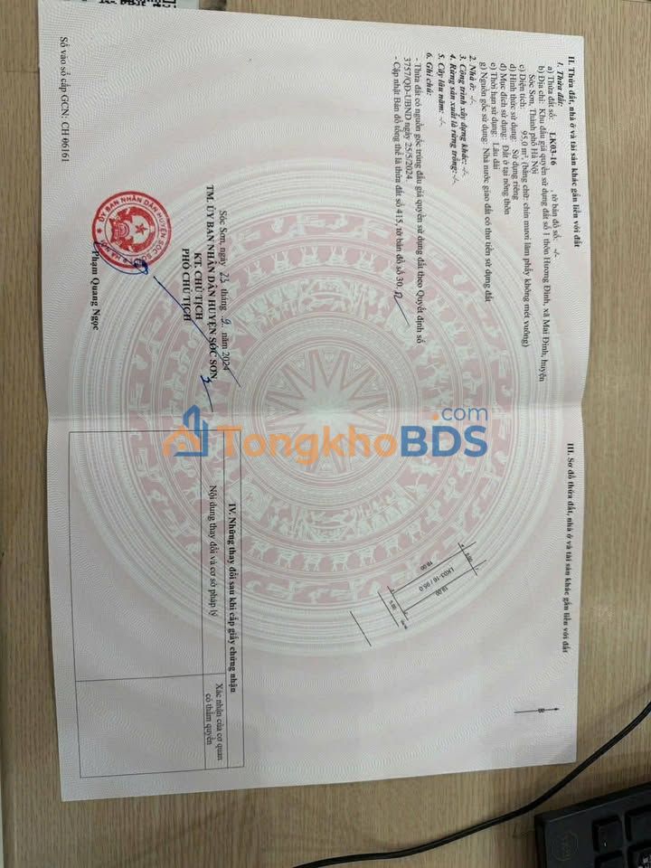 Đất đấu giá 95m² Hương Đình, Gia Lâm - Sổ đỏ chính chủ, giá đầu tư