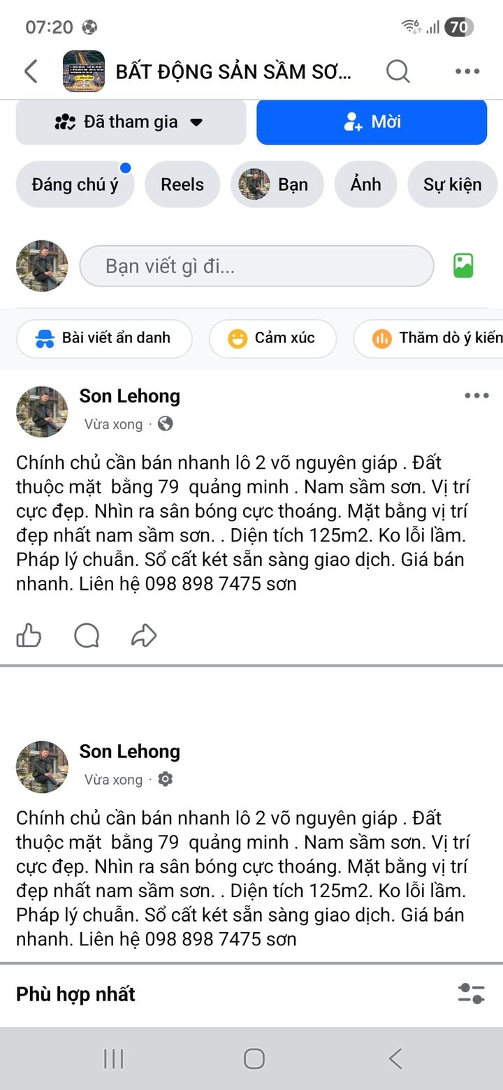 Đất nền mặt tiền Võ Nguyên Giáp, Sầm Sơn 125m² - Sổ hồng sẵn sàng giao dịch