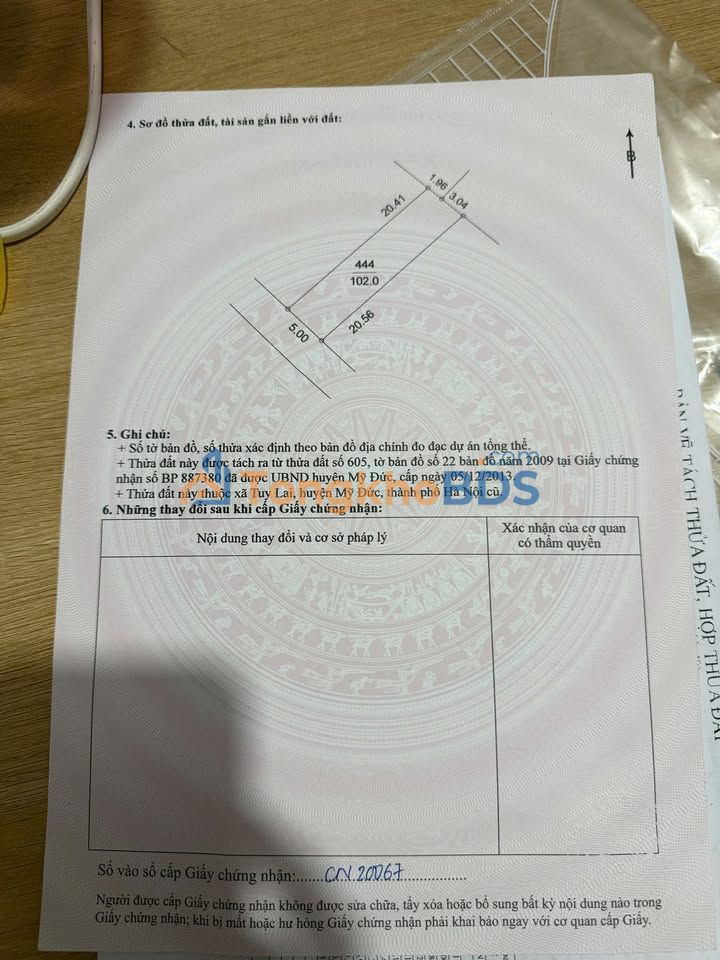Bán Đất Thổ Cư 102m² Mỹ Đức - Sổ Hồng Sẵn Sàng - Gần Chợ Bờ Si