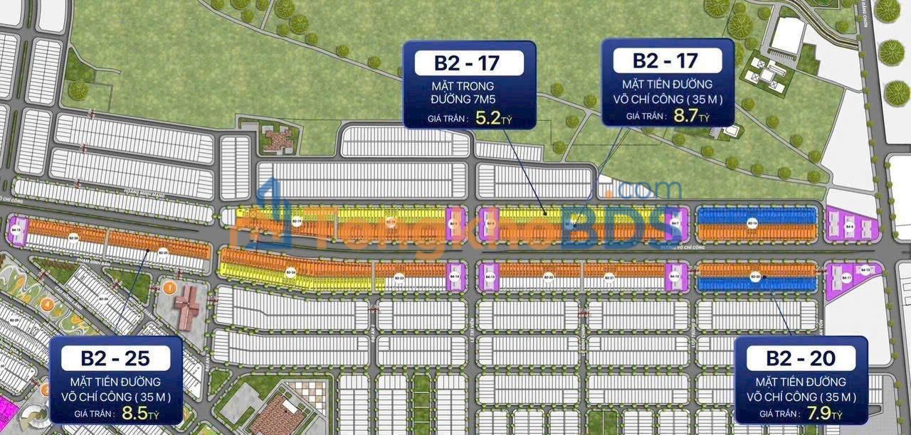 Đất nền Võ Chí Công, Đà Nẵng - Sổ đỏ từng lô, giá từ 5.2 tỷ