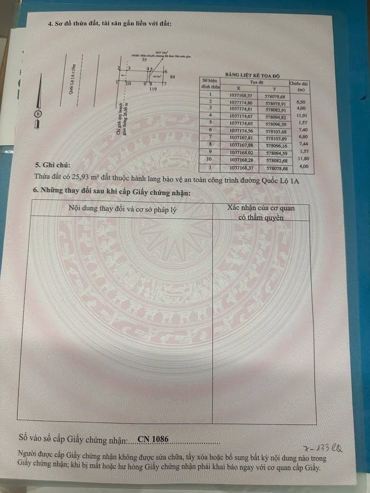 Đất Nền MT Quốc Lộ 1A Cà Mau 162m² - Giá 780 Triệu