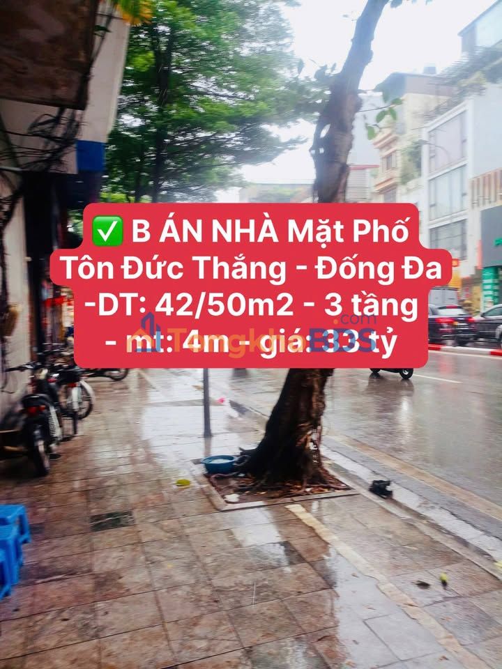 Bán nhà mặt phố Tôn Đức Thắng, Đống Đa - 42m² kinh doanh đỉnh, 3 tầng, 33 tỷ
