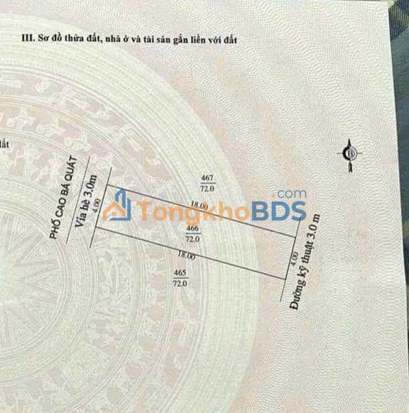 Đất Mặt Phố Cao Bá Quát, TP Hải Dương - 72m² Hướng Tây - Giá Tốt