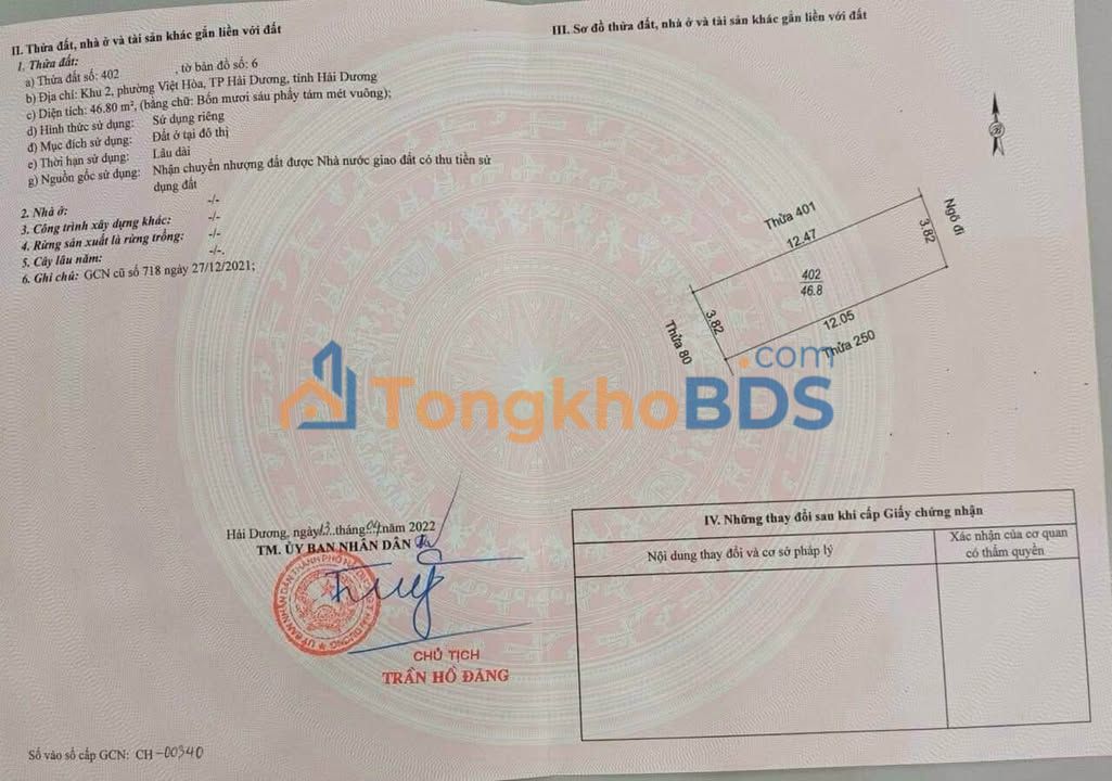 Bán Gấp Đất Nền 46.8m² Việt Hòa, Hải Dương - Giá Chỉ 6xx Triệu