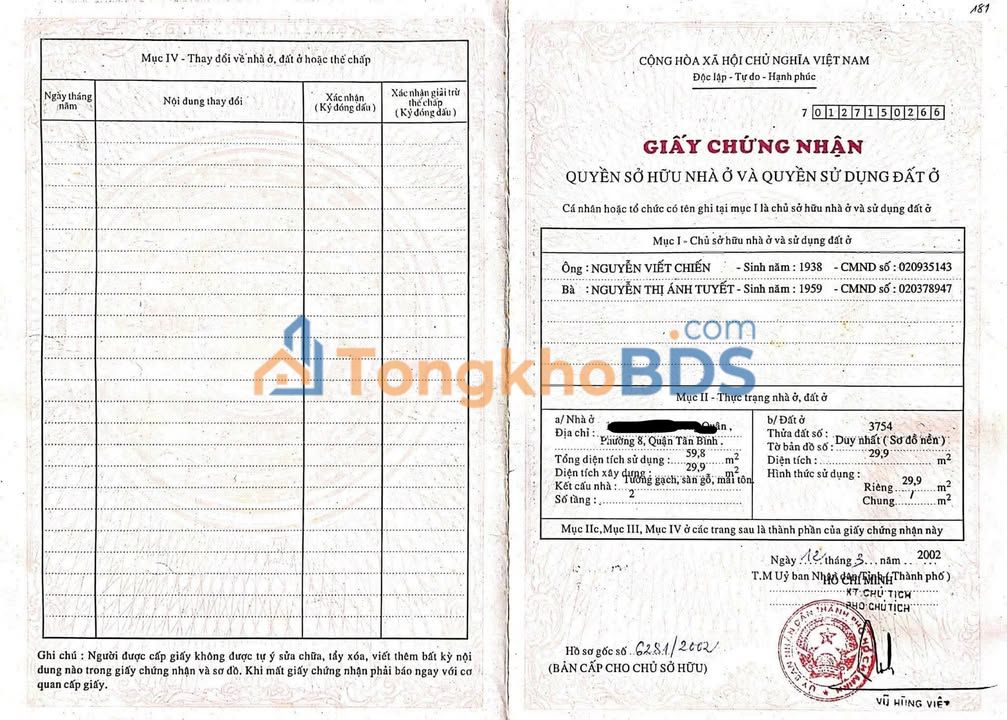 Nhà Hẻm Xe Hơi Lý Thường Kiệt, Tân Bình - 30m² Nở Hậu Đẹp, Giá 4.3 Tỷ