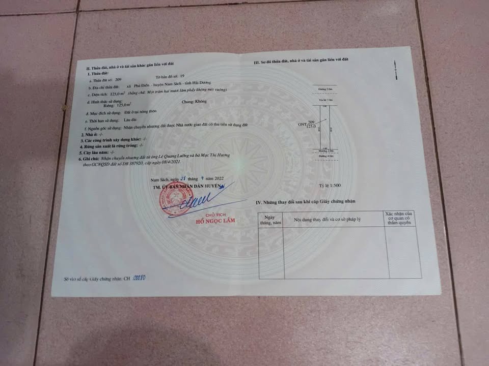 Đất đấu giá 125m² trung tâm Phú Điền, Nam Sách - View sông thoáng mát