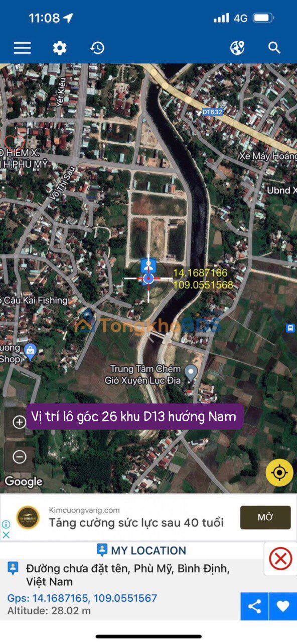 Đất nền góc 97.5m² Phù Mỹ, Bình Định - Giá ngộp bank chỉ 1.x tỷ