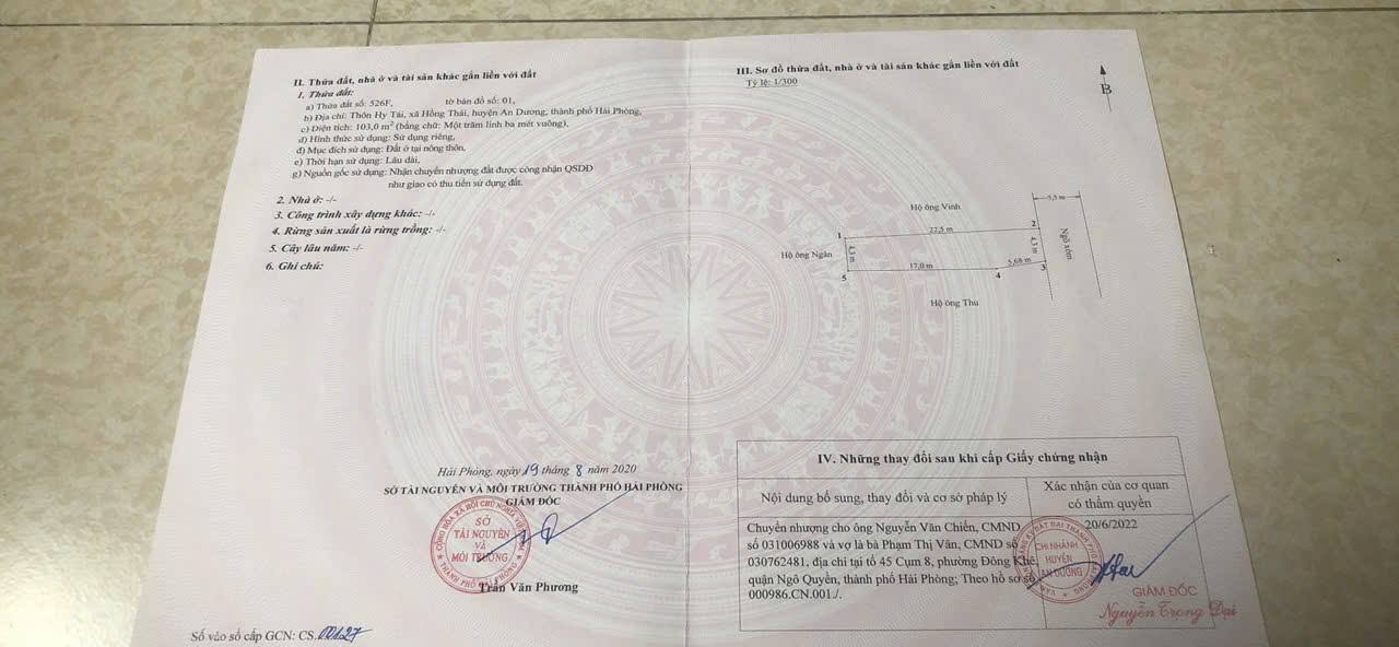 Đất Nền Mặt Trục Nhựa An Dương, Hải Phòng - 103m² - Giá Đầu Tư 2 Tỷ