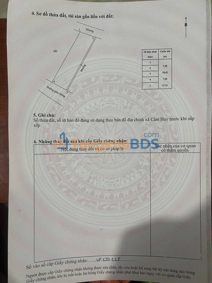 Đất nền Cẩm Xuyên, Hà Tĩnh - 207m² giá chỉ từ 5xx triệu, sổ đỏ sẵn sàng