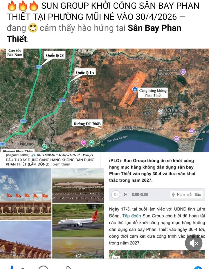 Đất nền Tuy Phong 310m² - Mặt tiền DT716, view Hồ Bàu Sen - Giá tốt 950 triệu