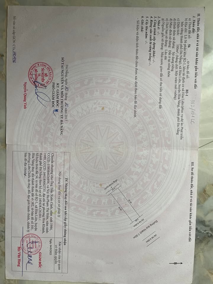 Đất Nền TDC Hoà Liên Bền Vững 100m² - Sổ Hồng Chính Chủ