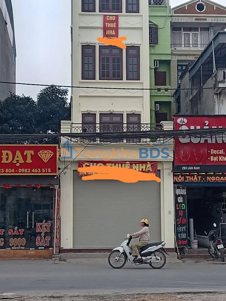 Nhà Phố Lĩnh Nam 100m² x 4 Tầng - Mặt Tiền Kinh Doanh 4.2m - Giá 60 Triệu/Tháng
