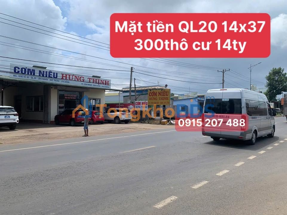 Đất Nền Mặt Tiền QL20 Liên Nghĩa, Đức Trọng - 518m² Thổ Cư, Giá Tốt