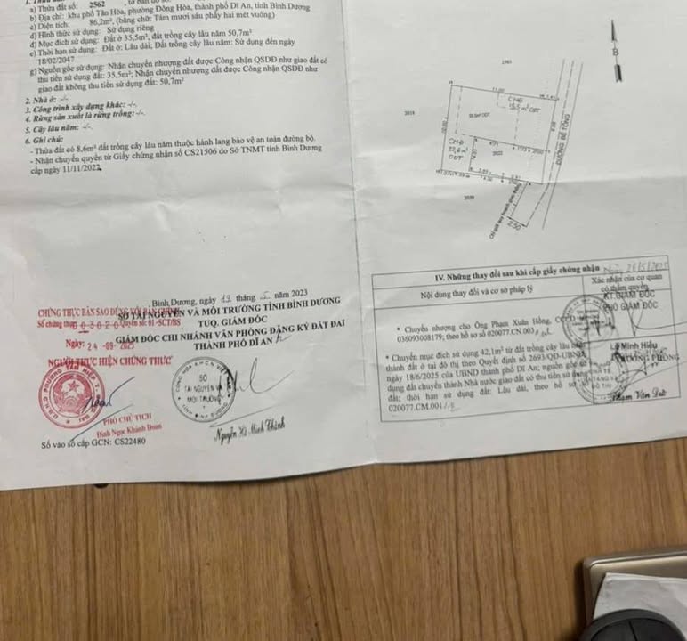 Đất Dĩ An 86m² gần Làng Đại học - Sẵn sàng xây phòng trọ 11 phòng