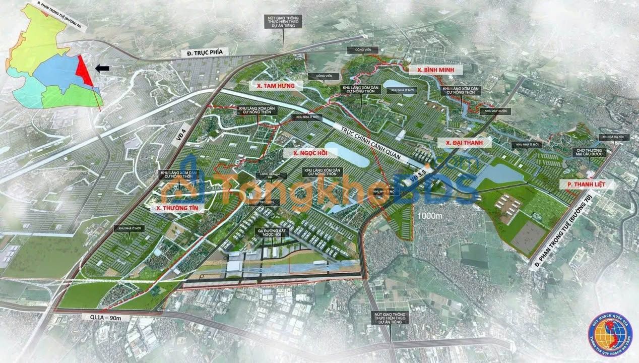 Đất Lô Góc Đại Áng - Sổ Đỏ 62m² Tặng Nhà 3 Tầng - Giá 7.5 Tỷ