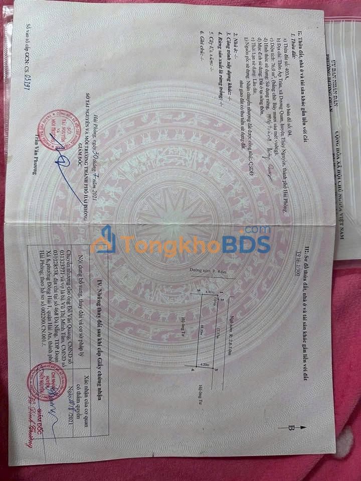 Đất nền Thủy Nguyên 76m² sổ đỏ - Sẵn sàng đầu tư, giá tốt