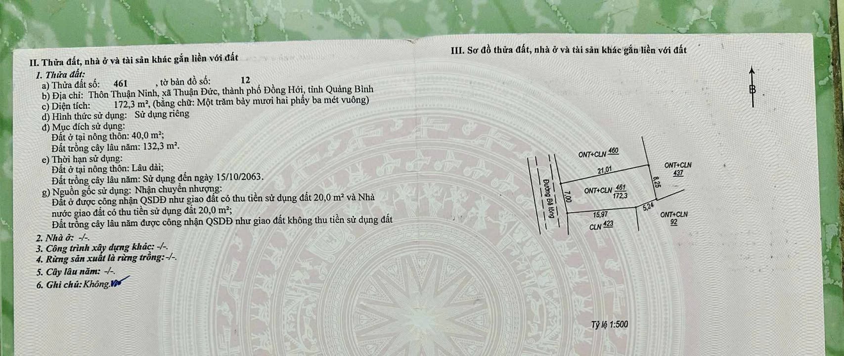 Đất Vàng Tuyên Hóa - 172m² Sổ Đỏ, Ô Tô Tới Nơi, Giá Chỉ 7xx Triệu