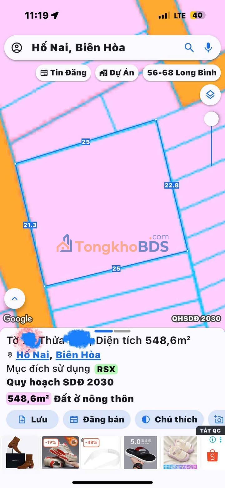 Đất Vàng Phường Hố Nai, Biên Hòa - 525m² Nở Hậu, Sổ Hồng Riêng - Giá 2.18 Tỷ