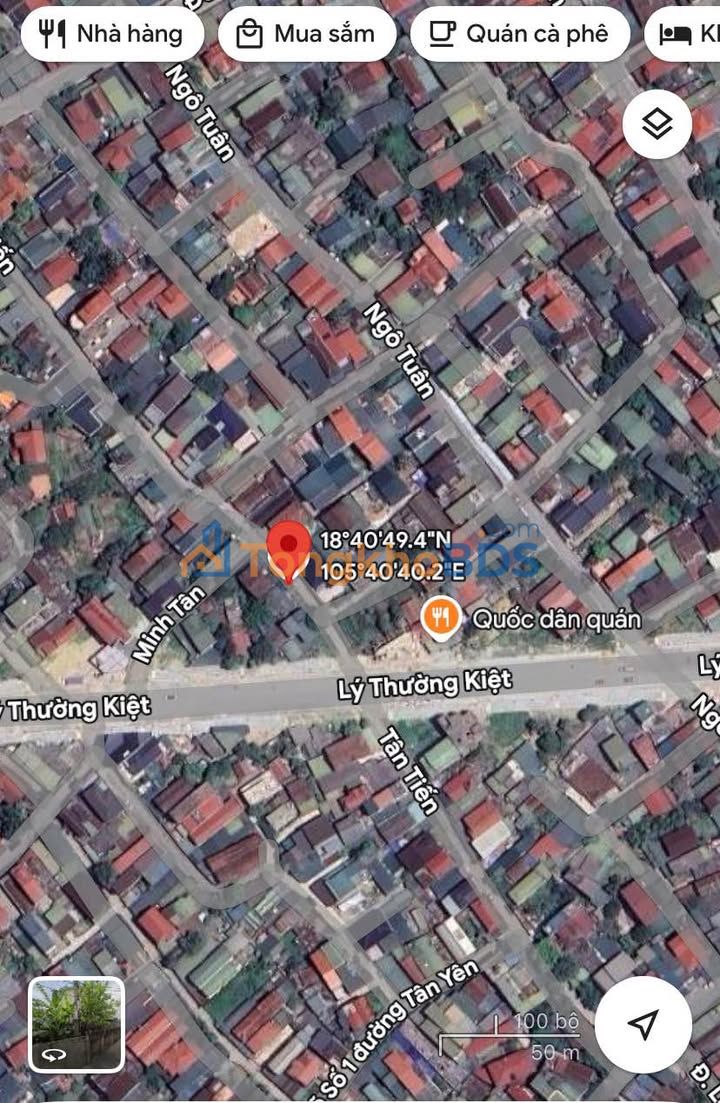 Đất Mặt Tiền Đường Tân Tiến, Vinh - 80m² Sổ Đỏ, Giá Tốt