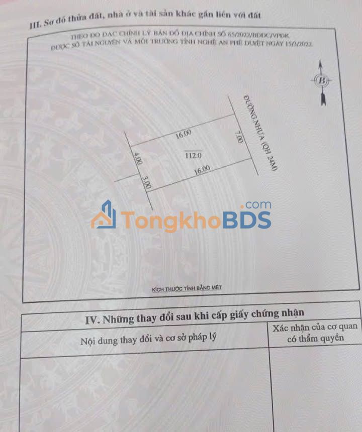 Đất Kinh Doanh Mặt Tiền 7m Đường Hồng Liễu, Vinh - 4.45 Tỷ