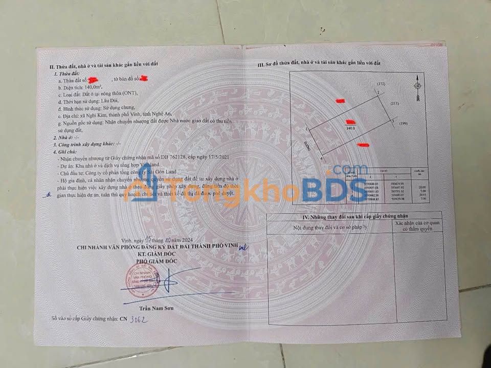 Đất nền Tecco Nghi Kim 140m² - Mặt tiền kinh doanh 7m, giá 4 tỷ