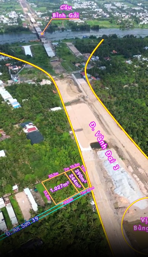 Đất nền mặt tiền Vành đai 3 Dĩ An 1027m² - Giá đầu tư 43.5 tỷ