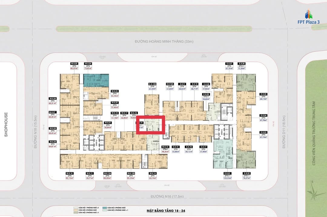 Căn hộ 1PN+ FPT Plaza 3 Đà Nẵng 47m² - Sắp bàn giao, giá tốt