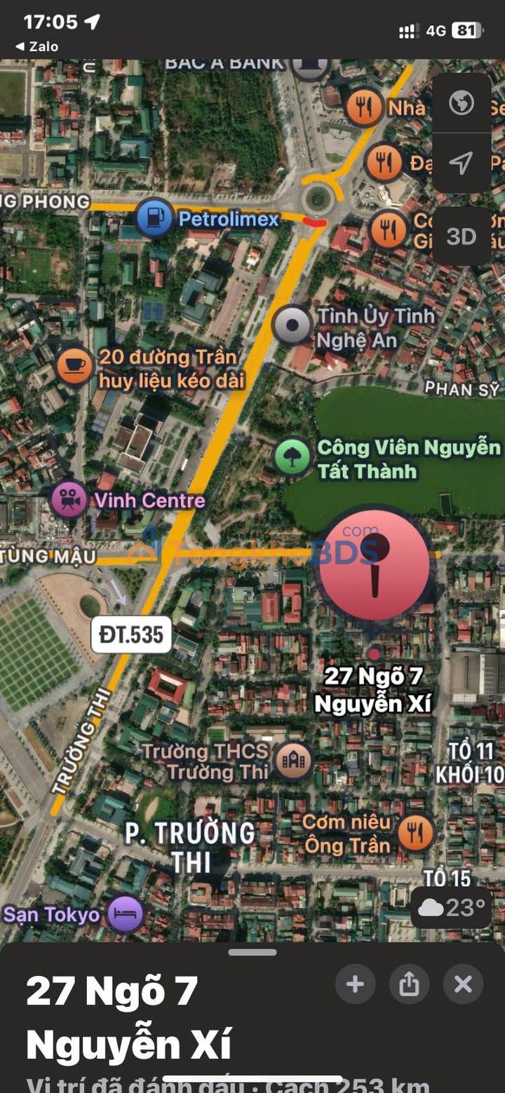 Mặt bằng kinh doanh 2 mặt đường Nguyễn Xí, TP Vinh - Giá chỉ 4.5 triệu/tháng