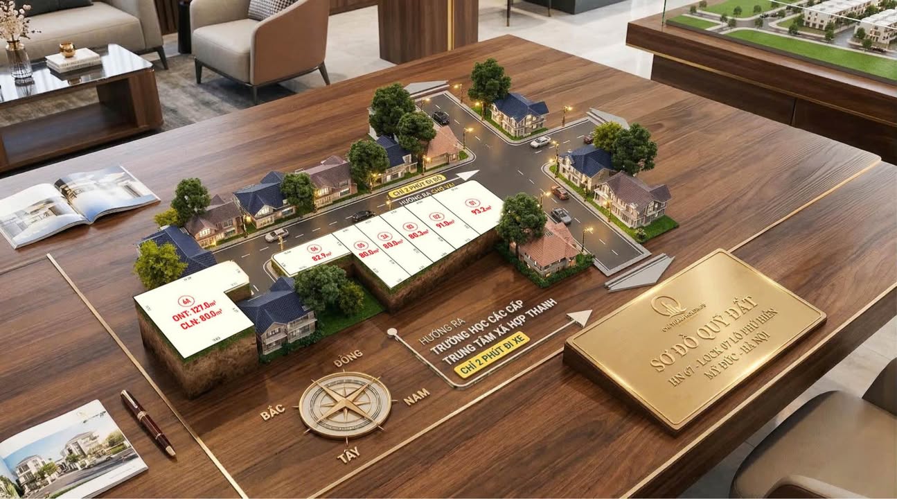 Đất Nền Mỹ Đức Sổ Hồng Riêng - Giá F0 Chỉ 1.3 Tỷ/Lô 80m²