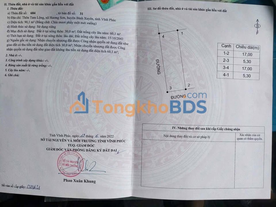 Đất Nền Bình Xuyên 90m² Lô Góc - Giá 1.2 Tỷ, Sổ Đỏ Sẵn