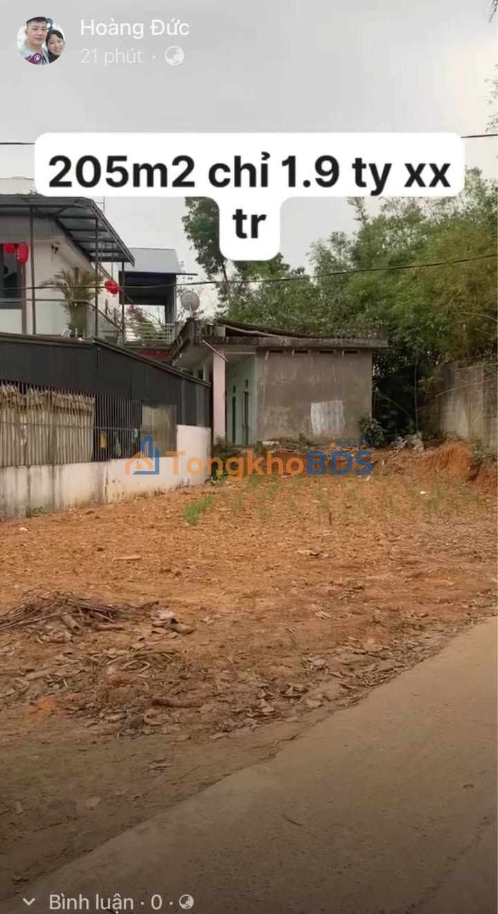 Đất nền Thịnh Đán 205m² - Mặt tiền rộng, xây nhà thoáng đẹp