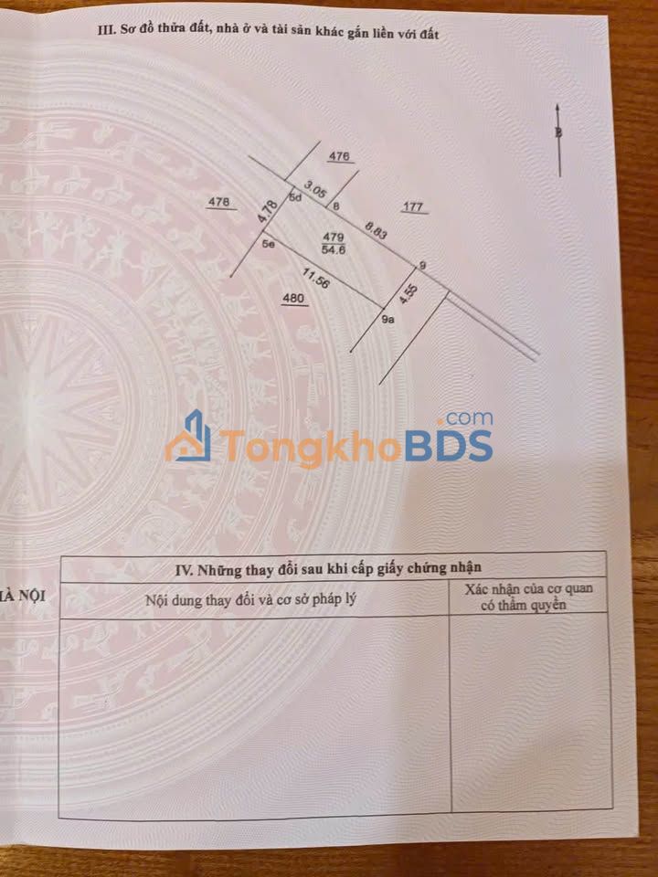 Đất Sổ Đỏ Xã Võng Xuyên, Phúc Thọ - 54.6m² - Oto Tới Đất