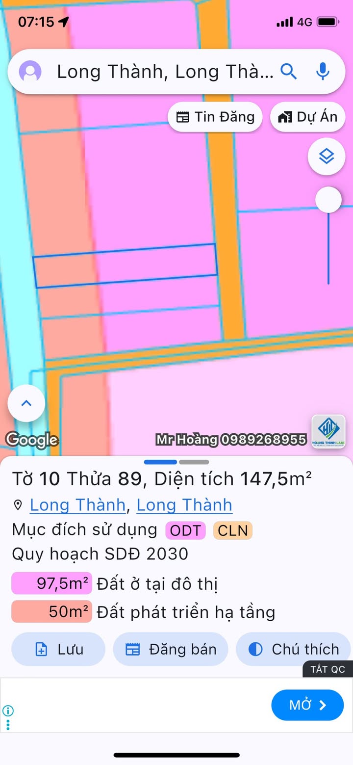 Bán Gấp 2 Lô Đất Vàng Thị Trấn Long Thành - 97.5m² - 2 Tỷ/Lô