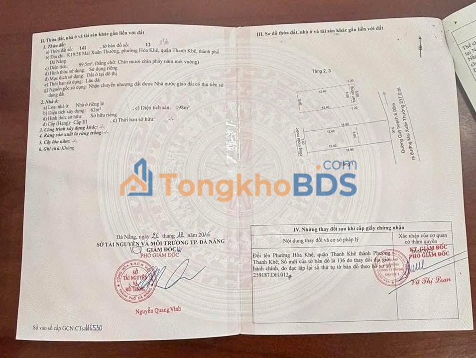 Nhà 3 Tầng 99.5m² Đà Nẵng - Hướng Đông, Ô Tô Về Tận Nhà