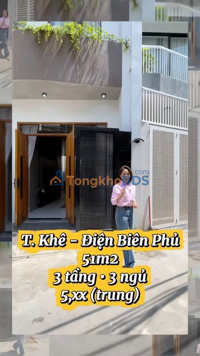 Nhà 51m² Đà Nẵng - Kiệt Rộng, 3PN, 3 Tầng, 5 Tỷ