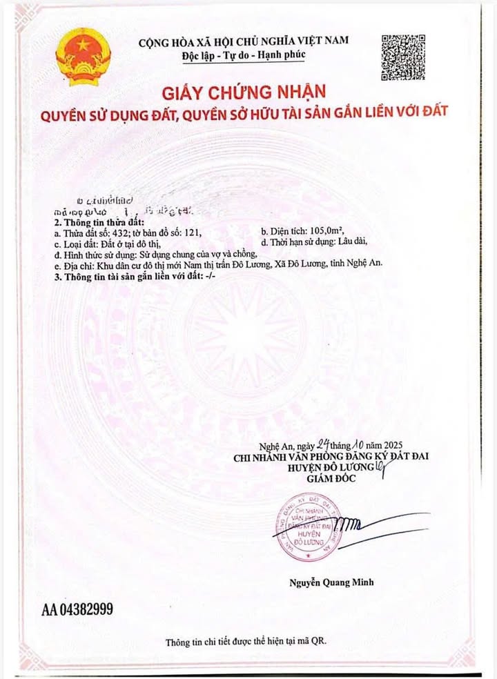 Đất Vườn Xanh 1 Vinh 105m² - Sẵn Sàng Xây Dựng & Kinh Doanh