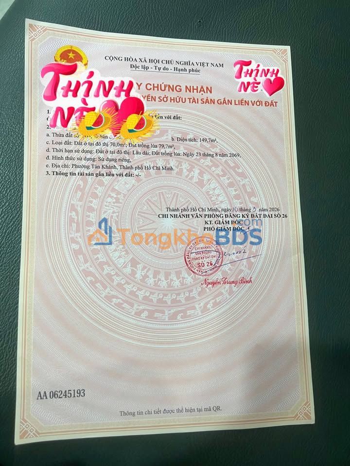 Đất nền Thạnh Phước, Tân Uyên 150m² - Sổ hồng sẵn, giá 2.1 tỷ