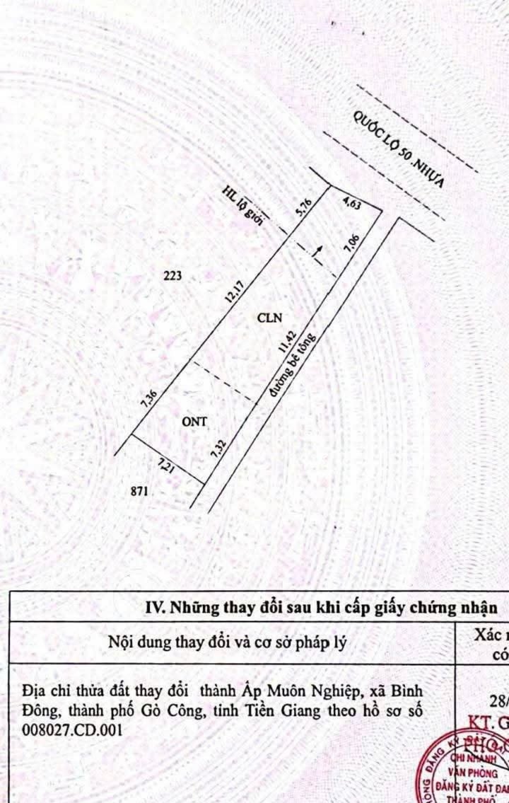 Đất Mặt Tiền Quốc Lộ 50, Gò Công 150m² - Sổ Hồng Đô Thị, Giá 1.5 Tỷ