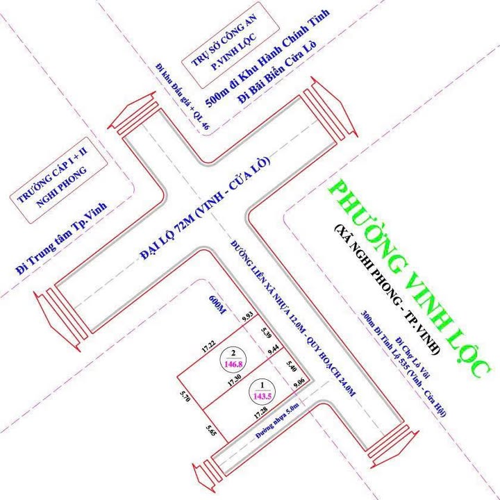 Đất Mặt Tiền Nghi Phong, Nghệ An - 146m² - Kinh Doanh Đa Ngành