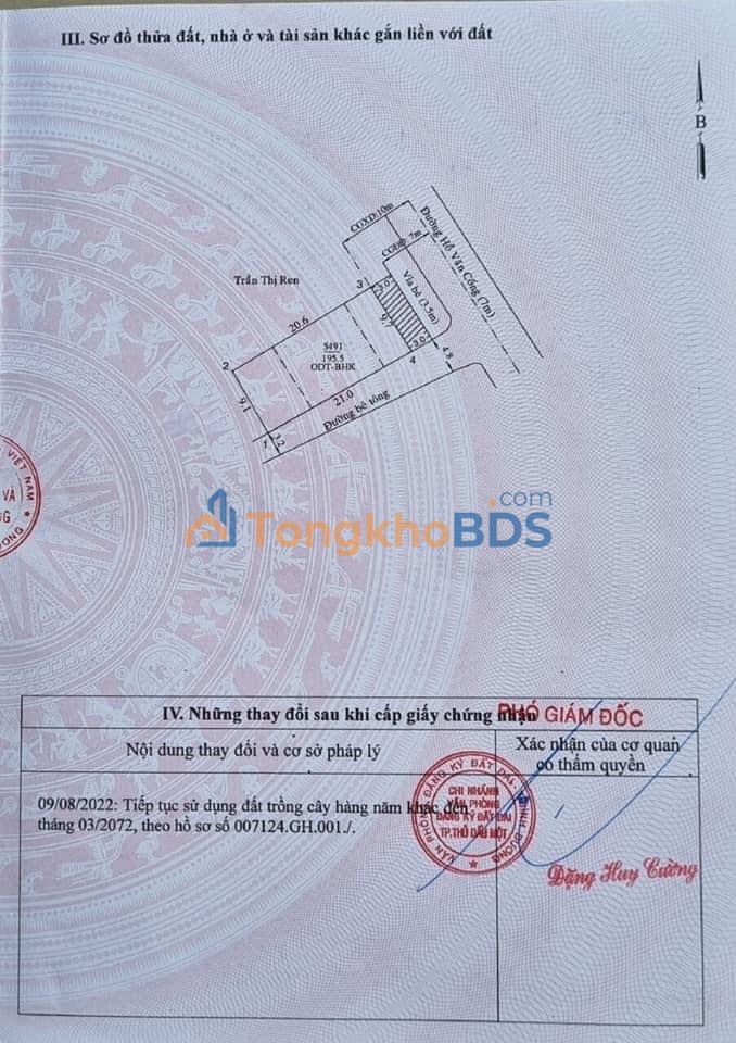 Đất Nền Lô Góc 2 Mặt Tiền Hồ Văn Cống, T.Bình Hiệp - Kinh Doanh Đa Ngành Nghề, 235m²