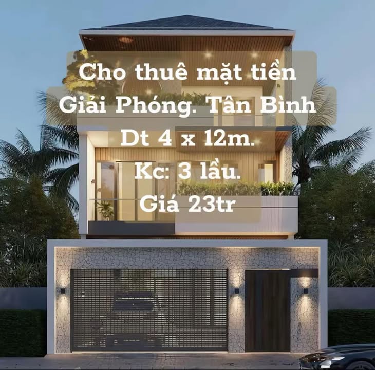 Cho thuê Mặt Tiền Giải Phóng Tân Bình 48m² Kinh Doanh Đắc Lợi