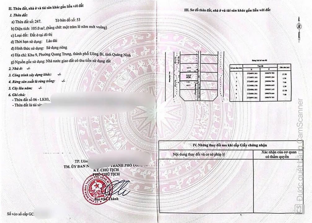 Đất nền Uông Bí 105m² - Mặt tiền 7m, Giá 2.3 tỷ - Sổ đỏ sẵn