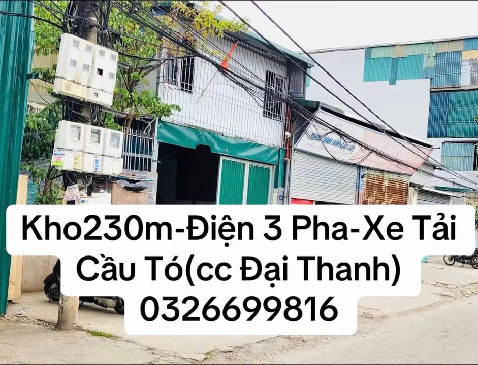 Cho Thuê Kho 230m² Cầu Tó, Hà Đông - Sẵn Sàng Hoạt Động, Xe Tải Thoải Mái