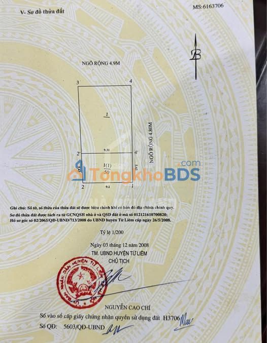 Nhà mặt phố Văn Tiến Dũng 50m² - Ô tô tránh, chính chủ