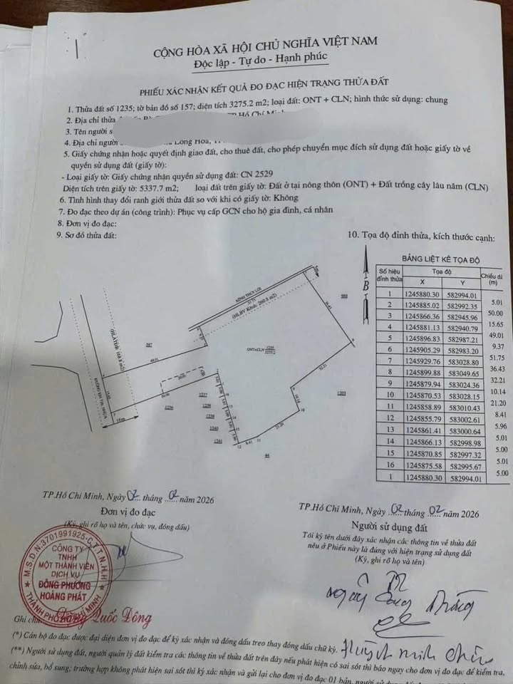 Đất Nền Long Tân, Dầu Tiếng - 10800m² Mặt Tiền 15m - Giá Đầu Tư 3.2 Tỷ